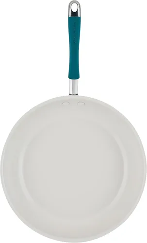 Miniatura 10 de Rachael Ray Cucina Sartén antiadherente de cerámica/Sartén, 12.5 pulgadas antiadherentes Sartén abierta, apta para lavavajillas - Azul marino