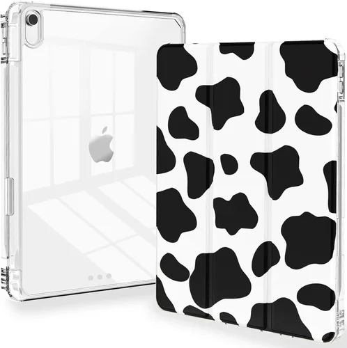 Miniatura 10 de Feams Funda para iPad (A16) 11ª generación de 11 pulgadas 2025, iPad de 10.9 pulgadas 2022, cubierta trasera transparente delgada de tres pliegues