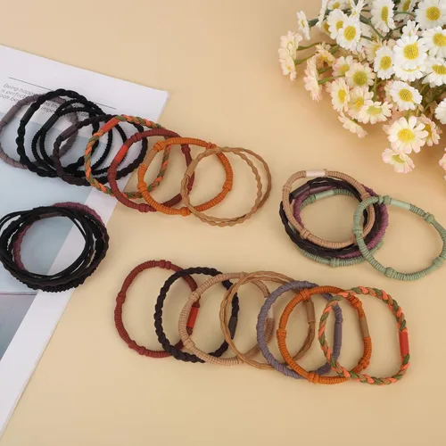 Miniatura 3 de 20 pulseras para el cabello para mujeres y hombres, pulseras bohemias para el cabello, elásticas para el cabello, sin daños, para cabello grueso