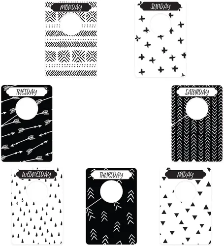 Divisores de armario para el día de la semana/organizador de armario para planificación semanal/etiquetas divisoras de ropa modernas/organización