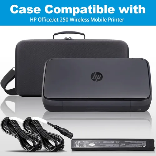Miniatura 2 de co2CREA Estuche de viaje duro de repuesto para HP OfficeJet 250 Impresora portátil todo en uno Impresión móvil inalámbrica CZ992A