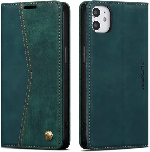 Miniatura 30 de QLTYPRI Para iPhone Air Case Wallet Con Tarjetero, Vintage PU Cuero Kickstand Cierre Magnético A Prueba De Golpes Folio Libro Funda Para IPhone 17