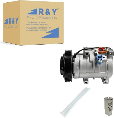 Kit de compresor de CA y embrague de aire acondicionado RYC KT AI64N (se adapta a Honda Pilot 3.5L 2005, 2006, 2007, 2008; compatible con Acura MDX