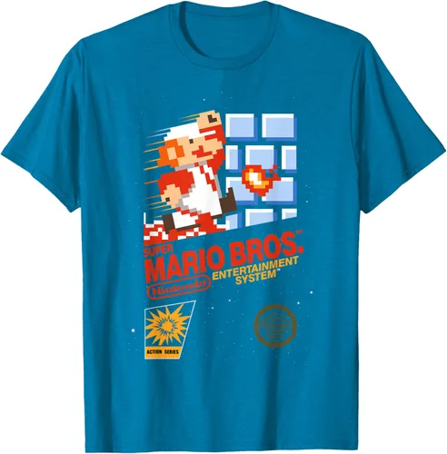 Miniatura 5 de Super Mario Dashin - Camiseta gráfica de acción, ajuste clásico, cuello redondo, color negro