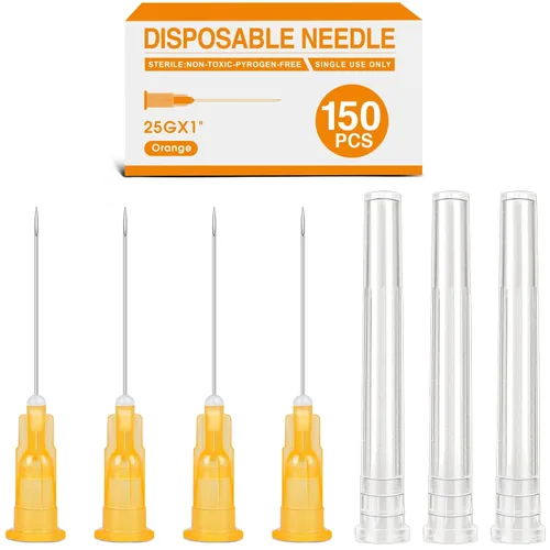 Miniatura 17 de TENKAIWICK Paquete de 150 agujas de calibre 29 de 1/2 pulgada, agujas estériles desechables para inyección Luer Lock, accesorios de laboratorio