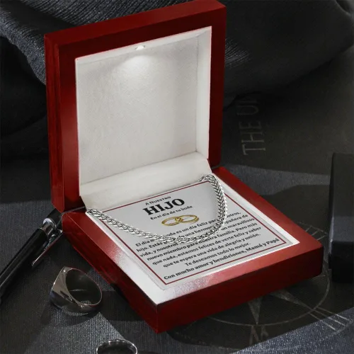 Miniatura 2 de Collar Madre E Hijo - Padre E Hijo, Cadena Cubana De Plata 925 Para Hombre, Regalo De Graduación Para Hijo, Regalos Para Navidad, I Love That Youre