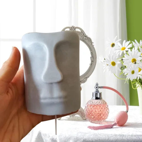Miniatura 6 de 4 moldes de silicona para velas de cara humana 3D, escultura de pilar, moldes votivos para hacer velas, hecho a mano, jabón, yeso, resina