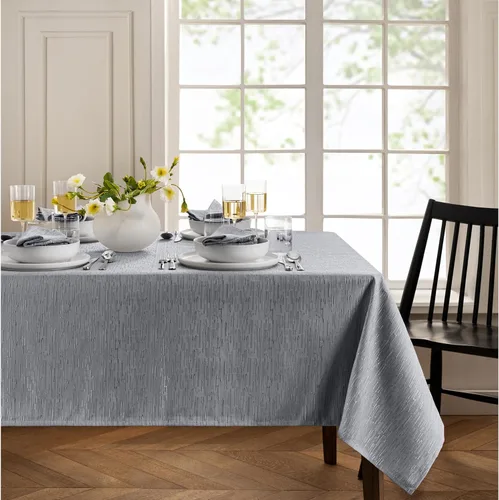 Miniatura 9 de Elrene Home Fashions - Mantel Continental de textura sólida resistente al agua, manchas y arrugas, 60 x 120 pulgadas, rectangular, color gris