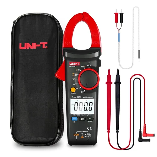 Miniatura 14 de UNI-T Abrazadera digital UT201+, corriente CA True RMS HVAC Volt Amp Ohm medidor abrazadera en multímetro, rango automático 4,000 cuentas NCV AC DC