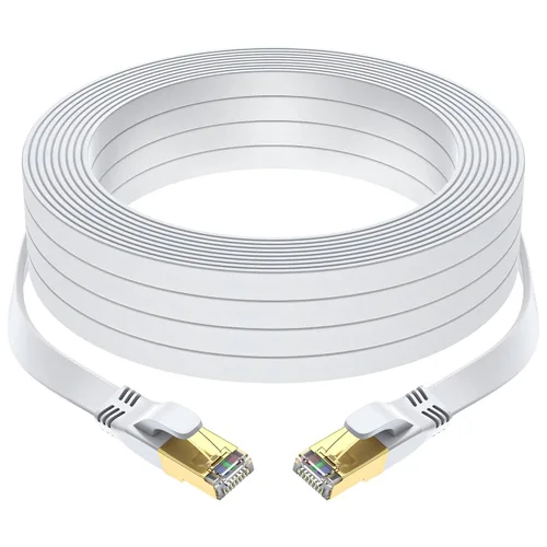 Miniatura 14 de Cable Ethernet Cat 8 de 10 pies, cable de red LAN de internet de alta velocidad para exteriores e interiores de servicio pesado, cable de conexión