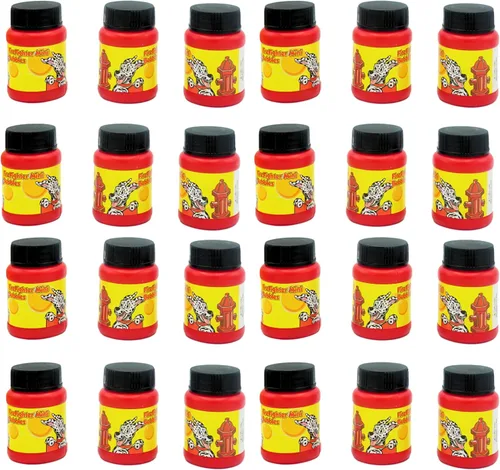 Miniatura 6 de 4E's Novelty 24 mini burbujas a granel – Burbujas para niños, suministros de fiesta de bomberos, tema de camión de bomberos, recuerdos de fiesta