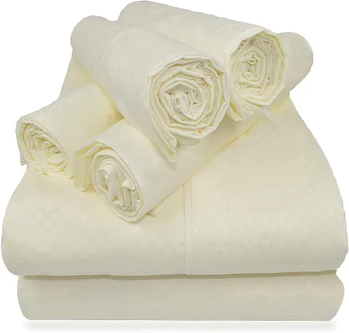Miniatura 10 de Victoria Valenti - Juego de sábanas en relieve con 4 fundas de almohada, doble cepillado y ultra suave con bolsillos profundos para colchón extra