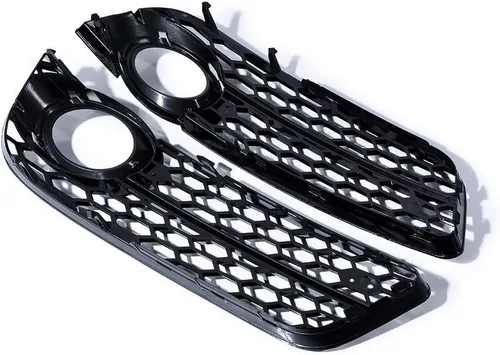 Miniatura 9 de Rejillas de malla de nido de abeja negro brillante para cubierta de luz antiniebla compatible con Audi 08-11 A5 Coupe Sportback 09-11 A5 Cabriolet