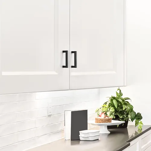 Miniatura 6 de Tiradores negros para gabinetes de cocina, tiradores negros para cajones de acero inoxidable cuadrados