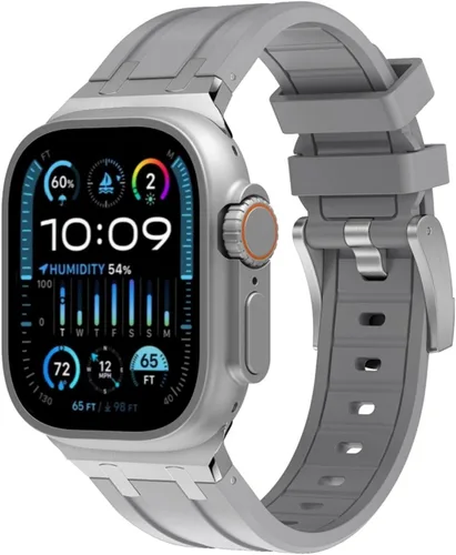 Miniatura 10 de Apple Watch Band para iWatch Ultra Series, correa de reloj de silicona para hombres, diseño fresco, compatible con Apple Watch de 1.929 in, 1.772