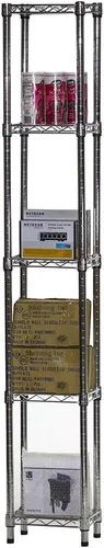 Miniatura 3 de Shelving Inc. Estantería de alambre cromado de 8 pulgadas de profundidad x 12 pulgadas de ancho x 54 pulgadas de alto con estantes de 5 niveles