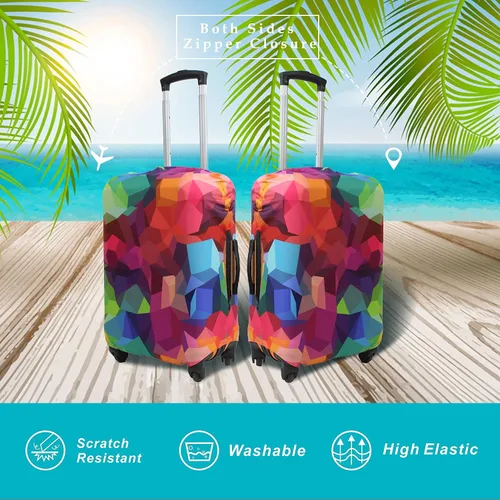Miniatura 2 de Explore Land Funda para Equipaje de Viaje Protector de Maleta Aprobado por Aerolíneas se Ajusta a Maletas de 18-32 Pulgadas, Geometry, M