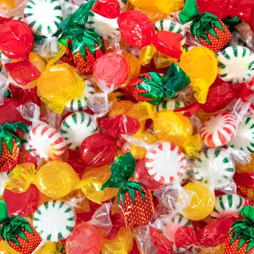 Surtido de caramelos duros | Bolsa de 3 libras | Mezcla antigua | Dulces duros envueltos individualmente | Fresa, canela, caramelo, mentas Starlight