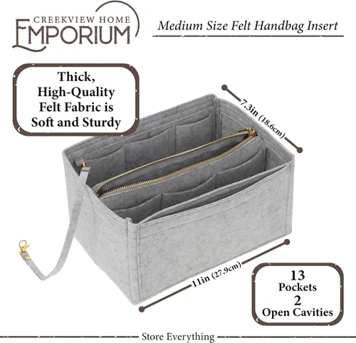 Miniatura 2 de Creekview Home Emporium Organizador de fieltro para bolsos de mano, 11 x 7.3 pulgadas, mochila y organizador de bolsa de mano