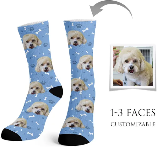 Miniatura 193 de Artsadd Calcetines personalizados para mujeres y hombres, amantes de los perros y gatos, regalos divertidos unisex personalizados