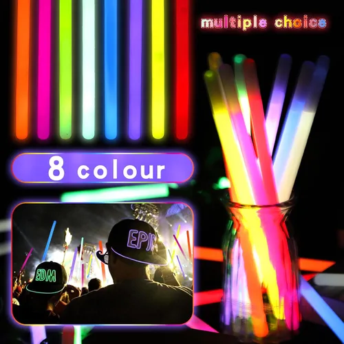 Miniatura 4 de FathiSooc 20 barras de luz ultra brillantes grandes de 14 pulgadas, grado industrial, 8 colores, gigantes, luz de emergencia que brillan