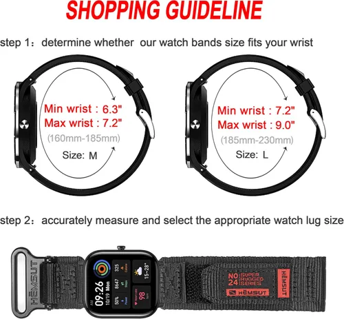 Miniatura 5 de Correas de reloj compatibles con Amazfit, correa deportiva de nailon resistente con diseño de bucle tejido para Amazfit GTS 4/4 Mini/3/2/2e/2 mini