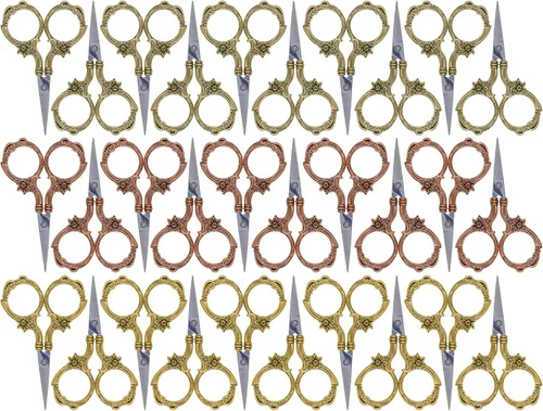 Miniatura 23 de JubileeYarn - Tijeras de bordado de estilo antiguo, color cobre, 1 par