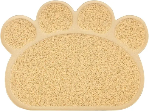 Miniatura 4 de DM Tapete para caja de arena para gatos en forma de pata, 10 colores disponibles, 15.75 x 11.75 pulgadas (Ártico)