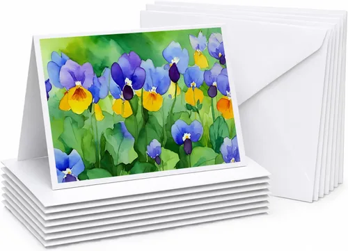 Miniatura 87 de Caroline's Treasures DAC1709GCA7P - Tarjetas de felicitación y sobres de arándanos de Texas en acuarela, paquete de 8 tarjetas en blanco con sobres