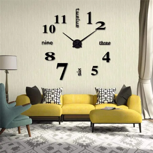 Miniatura 6 de FASHION in THE CITY Relojes de pared grandes sin marco en 3D, diseño moderno, para decoración DIY, superficie de espejo, para sala, dormitorio, Café