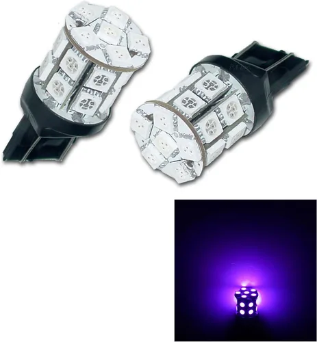 Miniatura 22 de PA LED 2 piezas 13SMD T20 7443 azul auto LED bombilla 12V para señal de giro lateral marcador de parada luz trasera