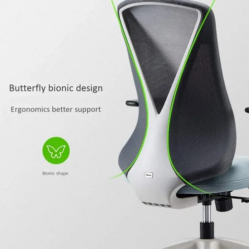 Miniatura 3 de Silla de oficina ergonómica Silla de escritorio Silla de computadora de malla Soporte trasero Ejecutivo ajustable Silla giratoria giratoria