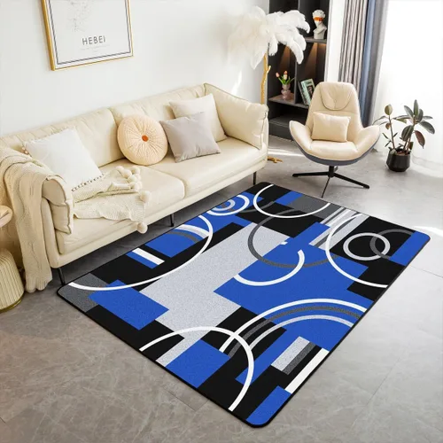 Miniatura 13 de Erosebridal Alfombra de área con tema Groovy de los 70 para sala de estar y dormitorio, alfombra retro con símbolo de paz antideslizante, alfombra