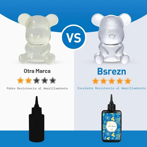 Miniatura 2 de Bsrezn Resina UV dura de 14.11 oz, resina epoxi UV transparente para fabricación de joyas y manualidades (3.53 onzas x 4)