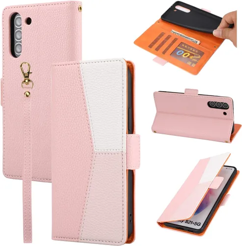 ZCDAYE Funda tipo cartera para Samsung Galaxy S23 Plus, color empalme Flip Funda de cuero premium con soporte para tarjeta de crédito Kickstand