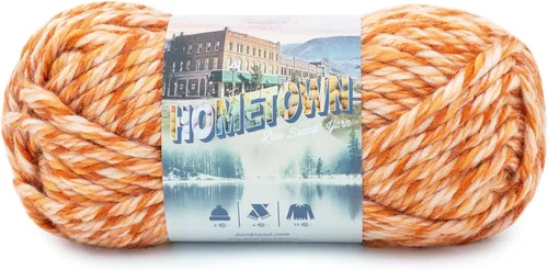 Miniatura 61 de Lion Brand Yarn Hometown - Ovillo de lana súper voluminoso para tejer, ganchillo y manualidades, 1 unidad, Phoenix Azalea