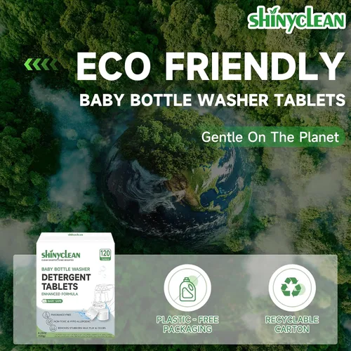 Miniatura 7 de Tabletas detergentes para lavadora de botellas, se adapta a todas las máquinas, 120 unidades Baby-safe, deep cleaning, chlorine & fragrance free