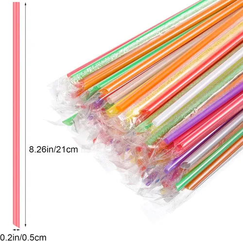 Miniatura 6 de Patelai Dispensador de popotes de 10.6 pulgadas y 200 popotes con tapa, transparente para organizador de encimera, cocina, bar, suministros