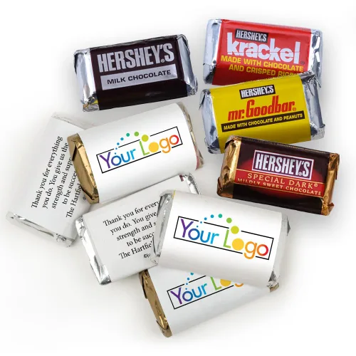 Miniatura 3 de Envoltorios impresos personalizados y mini barras de chocolate, artículos promocionales Agregue su logotipo Miniaturas personalizadas de caramelos