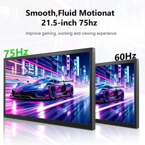 Miniatura 3 de Monitor portátil grande de 21.5 pulgadas para laptop, FHD 1080P 75Hz VESA compatible con USB-C HDMI, extensor de computadora para trabajar