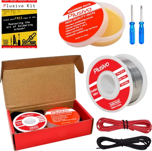 Miniatura 2 de Kit de fundente de alambre de soldadura y pasta de colofonia - Alambre de soldadura de núcleo de colofonia de plomo de estaño 60-40