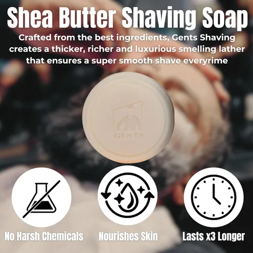Miniatura 9 de G.B.S Jabón de afeitar para hombre 97% natural enriquecido con manteca de karité y glicerina, crea una rica forma de espuma, 3 onzas cada paquete