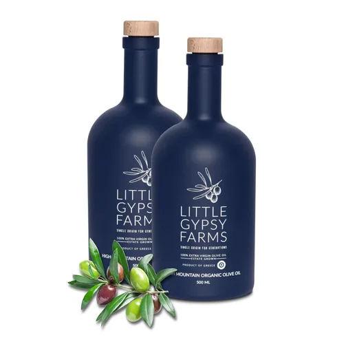 Miniatura 11 de AOVE orgánico de alta montaña de Little Gypsy Farms Aceite de oliva virgen extra de una sola finca en Grecia Primero prensado en frío Alto