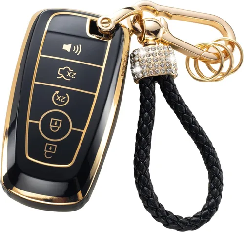 Miniatura 7 de Gematay Funda protectora para llavero VW Volkswagen con cordón para llavero, compatible con VW Jetta Golf Polo MK7 Passat Beetle Smart Key Case
