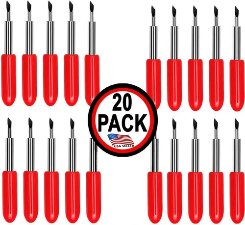 Paquete de 20 cuchillas de repuesto compatibles con Cricut Imagine Explore Air 2 Create Maker 3 Expression 45° de tela de vinilo estándar para
