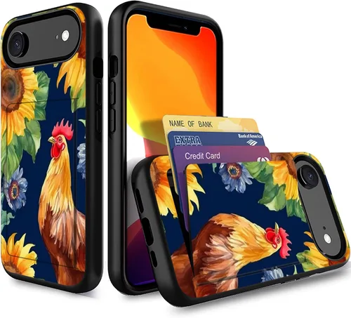 Miniatura 103 de Funda para iPhone Air, funda tipo cartera con ranura para tarjeta oculta, a prueba de golpes, TPU y PC, funda protectora de doble capa para iPhone