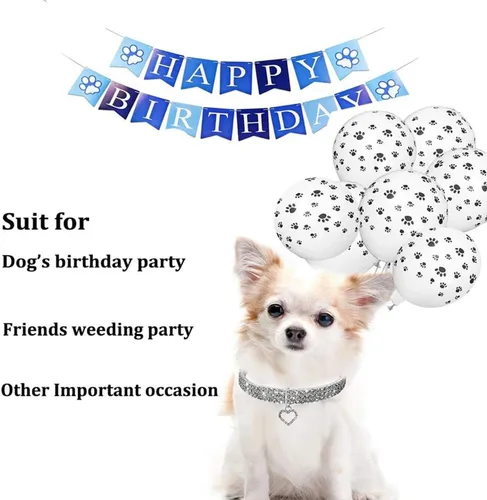 Miniatura 4 de Juego de Collar y Correa de Perro con Diamantes de Imitación y Perlas, Ajustable, Perros/Gatos Pequeños, Hembra, Elegante, Perla