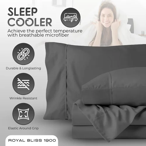 Miniatura 3 de Juego de sábanas divididas California King – Juego de 5 piezas – Sábanas divididas California King para cama ajustable, sábanas ajustables divididas