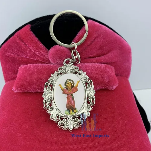 Miniatura 5 de 12 llaveros de metal personalizados para niño divino Jesús – Grabado Metal Bautismo Favor/Presentación de 3 años/Recuerdos de Bautizo/Divino Nino