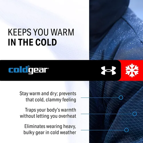 Miniatura 6 de Under Armour Mens ColdGear Fitted Mock Long-Sleeve T-Shirt